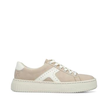 Rieker Morelia Laced Platform Trainer - Beige